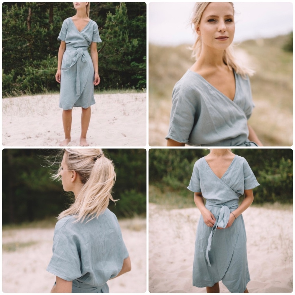 💥PRICE DROP💥 Mimosa Linen Wrap Dress